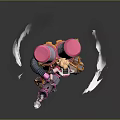 Modern Game Character Capsule Toy Artillery Characters Game Characters 3d model