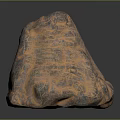 Natural Stone Rock With Rough Textured Surface And Brown Grey Color Tones For Interior Design