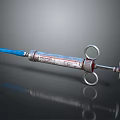 Stainless Steel Medical Syringe Device With Blue Needle Tip For Clinical Injection Use