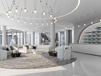 modern negotiation area 3d model