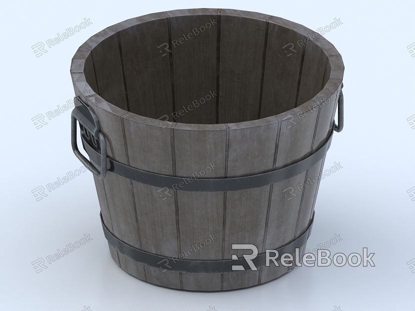 Wooden Bucket Wooden Bucket Bucket model