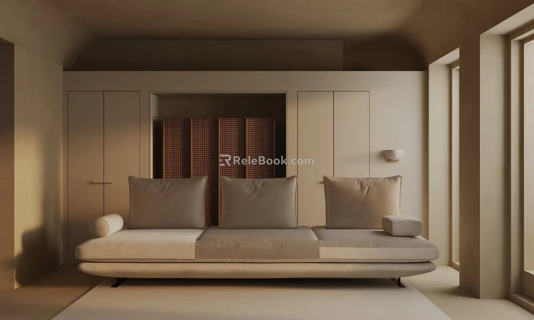 Three-seat sofa 3d model