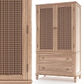 Qui Tian Yuan Nanyang Style Wooden Wardrobe 3d model