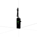 Black Portable Walkie Talkie With Lanyard And Green Display Screen