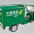 Electric Tricycle Electric Vehicle EMS Express Vehicle Postal Express 3d model
