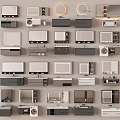 Modern Bathroom Cabinets With Mirrors Storage Drawers And Various Designs