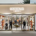 Modern Clothing Store With Mannequins Displaying Suits Casual Wear And Well Arranged Racks