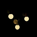 Modern Antler Shaped Wall Lamps With Black White Bases And Spherical Bulbs