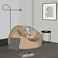 Nordic Lazy Sofa 3d model