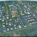 Detailed Aerial View Planning of Residential Layout With Green Spaces And Trees