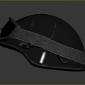 Dark Colored Safety Helmet With Attached Goggles Durable Strap And Comfortable Fit