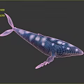 Blue Whale Game Movie Character With Glowing White Spots And Shiny Appearance