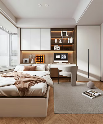 Modern Tatami Bedroom 3d model