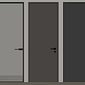 Hinged Doors in Modern Style with Three Different Shades and Metal Handles