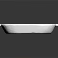 Dinnerware Set With White Ceramic Rectangular Baking Dish And Handles For Kitchen