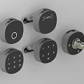 Modern Electronic Door Handles With Card Digital Keypad And Button Designs 3d model