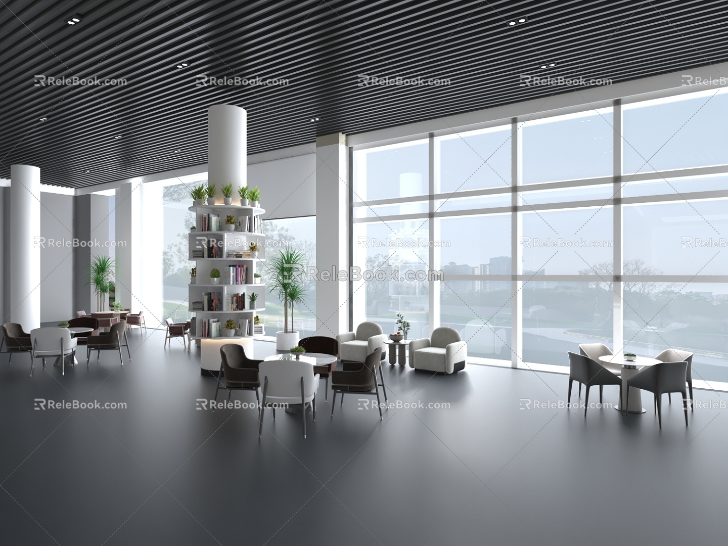 Leisure rest, reading, waiting for reading, reception, negotiation, office hall, office hall, office 3d model