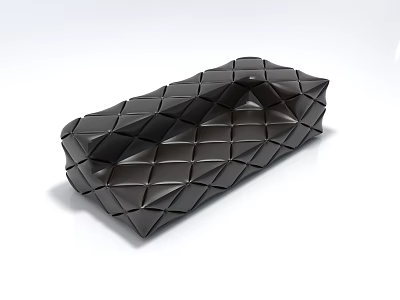 Modern Black Geometric Sofa With Polygonal Pattern And Contemporary Design 3d model