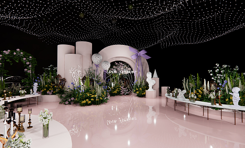 Modern Wedding Scene Wedding Venue 3d model