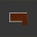 Outdoor Lounge Design Featuring Wooden Deck White Walls Black Canopy Green Plants And Staircase
