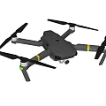 Modern Black Quadcopter Drone With Camera And Four Propellers