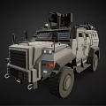 Armored Military Vehicle With Top Mounted Equipment Tactical Design And Off Road Wheels