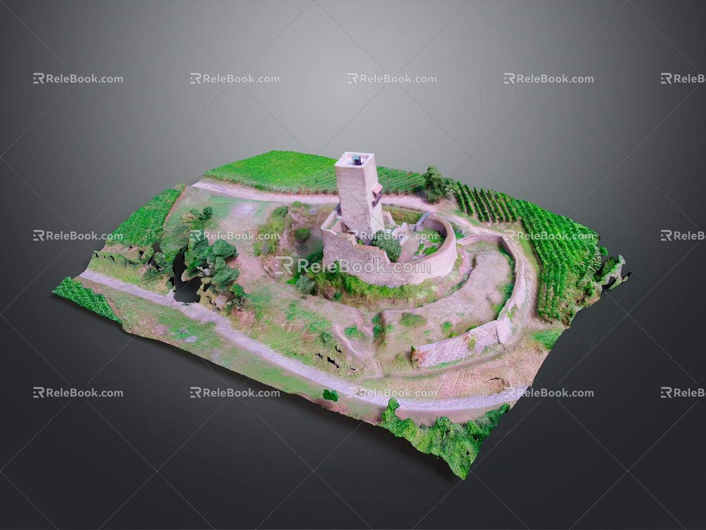 Monuments Sites Sites Sites Ruins Castle Fortress Ancient Castle Ancient Ruins Realistic 3d model