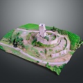 Monuments Sites Sites Sites Ruins Castle Fortress Ancient Castle Ancient Ruins Realistic 3d model