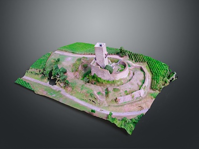 Monuments Sites Ruins Castle Fortress Ancient Castle Ancient Ruins Realistic 3d model