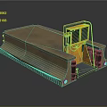 Heavy Duty Industrial Equipment With Brown Metal Structure And Yellow Control Panel