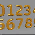 Golden Number Balloons Digits 0 Through 9 For Festive Party Decorations