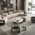 Modern Luxury Living Room Interior With Sofa And Coffee Table Set Marble Top And Decor