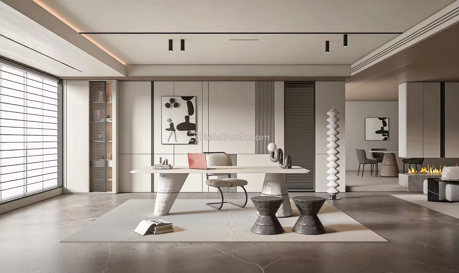 Modern study 3d model