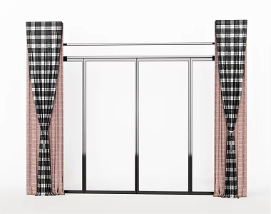 Modern Curtain Fabric Curtain 3d model