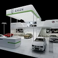 Guoji Zhijun Car Showroom Featuring Various Cars Display Stands Glass Walls And Lighting