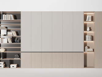 Modern Bookcase Decorative Cabinet 3d model