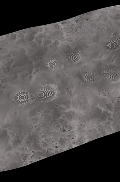 High Resolution Lunar Surface Displaying Craters And Geological Formations Texture 3d model