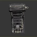 Vintage Folding Camera With Leather Cover Metal Body And Retro Design