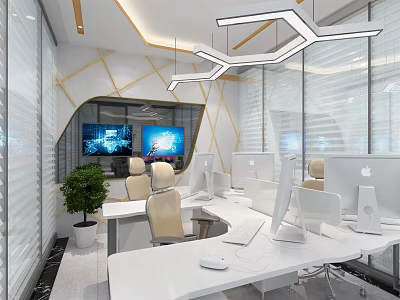 Modern Public Office Virtual Reality 3d model