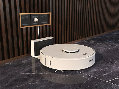 Modern intelligent vacuum cleaner sweeping robot 3d model