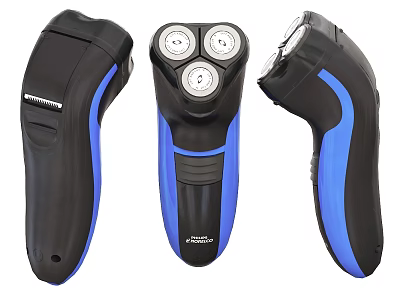 Remington Electric Shavers With Black And Blue Design For Daily Grooming Use 3d model
