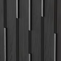 Modern Black Vertical Slat Wall Design With 3m Height And 6m Width 3d model