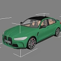 Green BMW M3 Sedan With Black Wheels Red Brake Calipers Luxurious Brown Interior Sporty Design