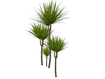 Lush Green Shrubs With Leafy Branches For Garden Landscaping Design 3d model