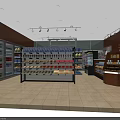 Supermarket With Well Organized Shelves Various Products Refrigerated Cases Bright Lighting And Clean Display Areas