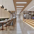 Modern Library Reading Room Library 3d model
