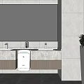 Men's Public Toilet Modern Toilet 3d model