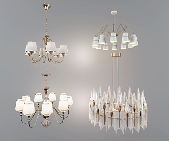 Modern chandelier 3d model