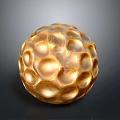 Golden Textured Pitted Sphere Decorative Household Ornament For Home Living Space