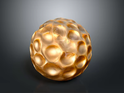 Gold Bulk Gold Ore Meteorite Metal Bulk Ore Crystal Ore Crystal Mineral Gem 3d model